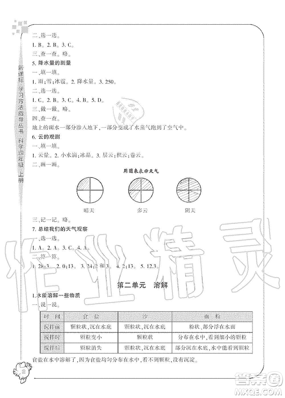 寧波出版社2019新課標(biāo)學(xué)習(xí)方法指導(dǎo)叢書四年級(jí)科學(xué)上冊(cè)人教版答案