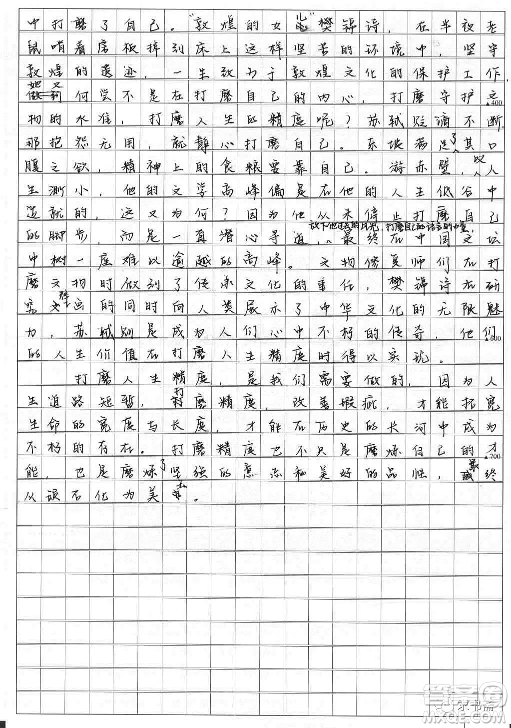 打磨人生的精度議論文作文800字 關(guān)于打磨人生的精度的議論文800字