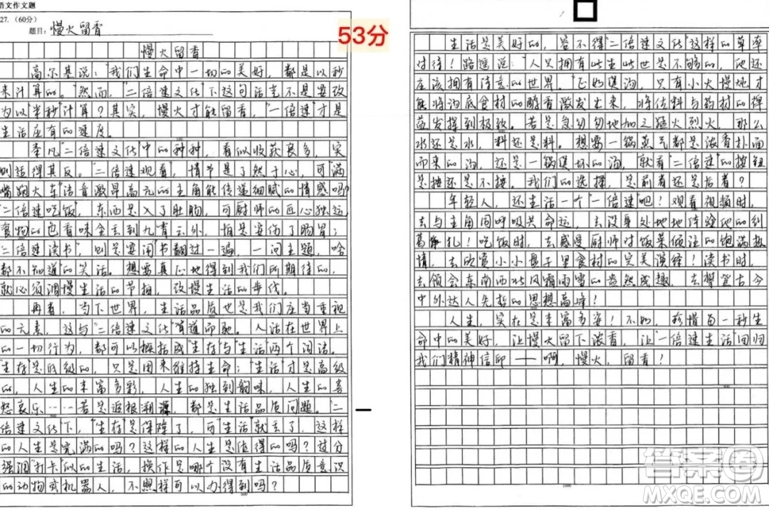 二倍速作文800字 關(guān)于二倍速的作文800字