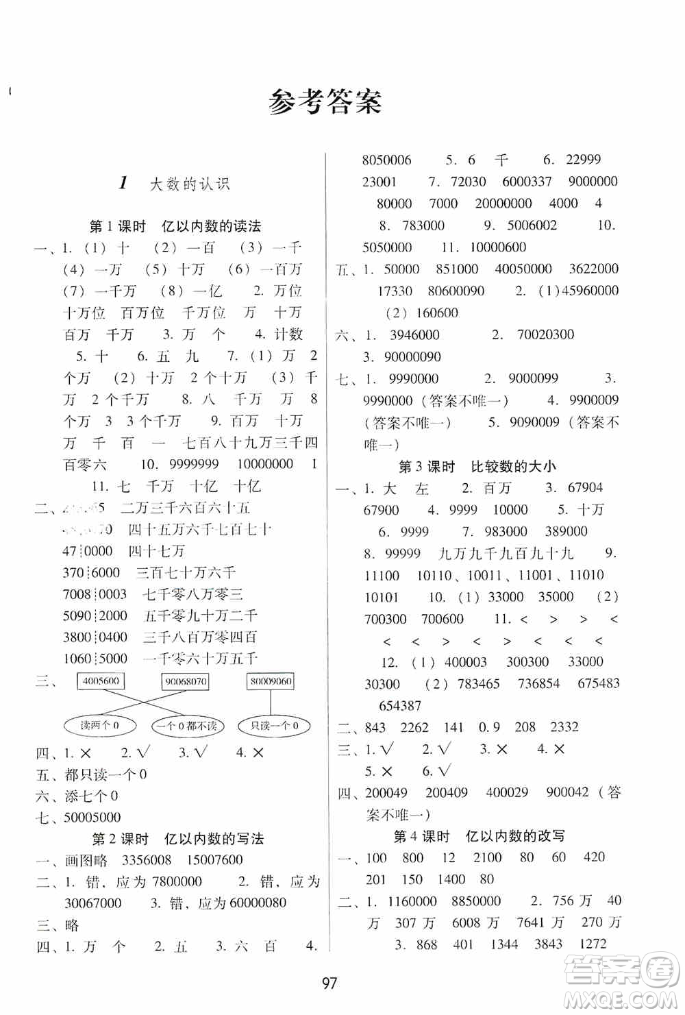 2019課課練云南師大附校全優(yōu)作業(yè)四年級上冊數(shù)學(xué)答案