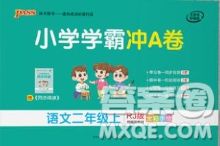 陜西師范大學出版社2019年小學學霸沖A卷二年級語文上冊人教版答案