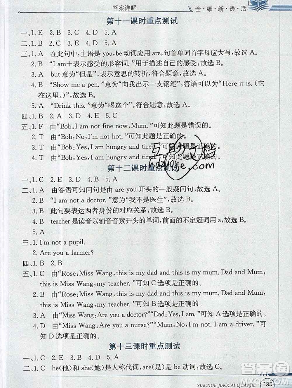 陜西人民教育出版社2019秋小學(xué)教材全解三年級(jí)英語上冊(cè)接力版答案