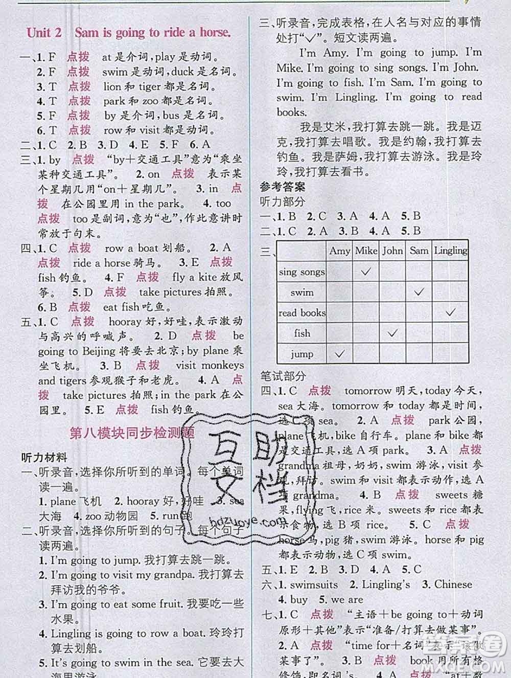 新疆青少年出版社2019秋外研版教材全解1加1四年級(jí)英語上冊(cè)答案