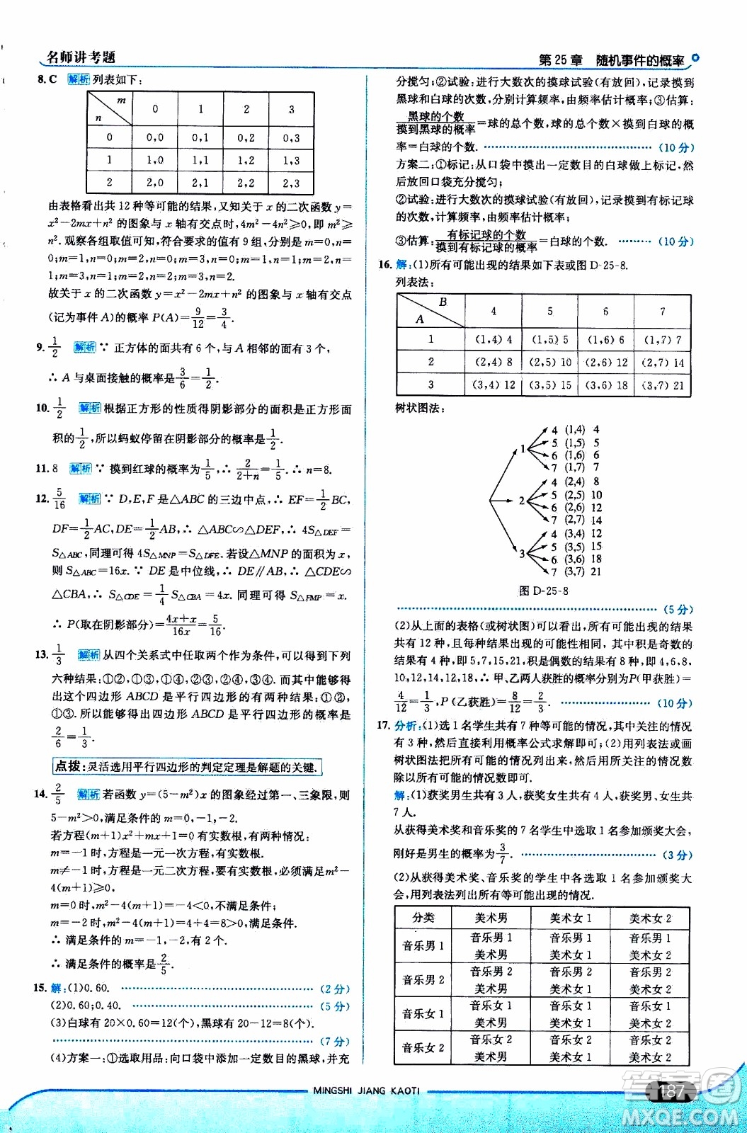 金星教育2019年走向中考考場九年級(jí)上數(shù)學(xué)華東師大版參考答案