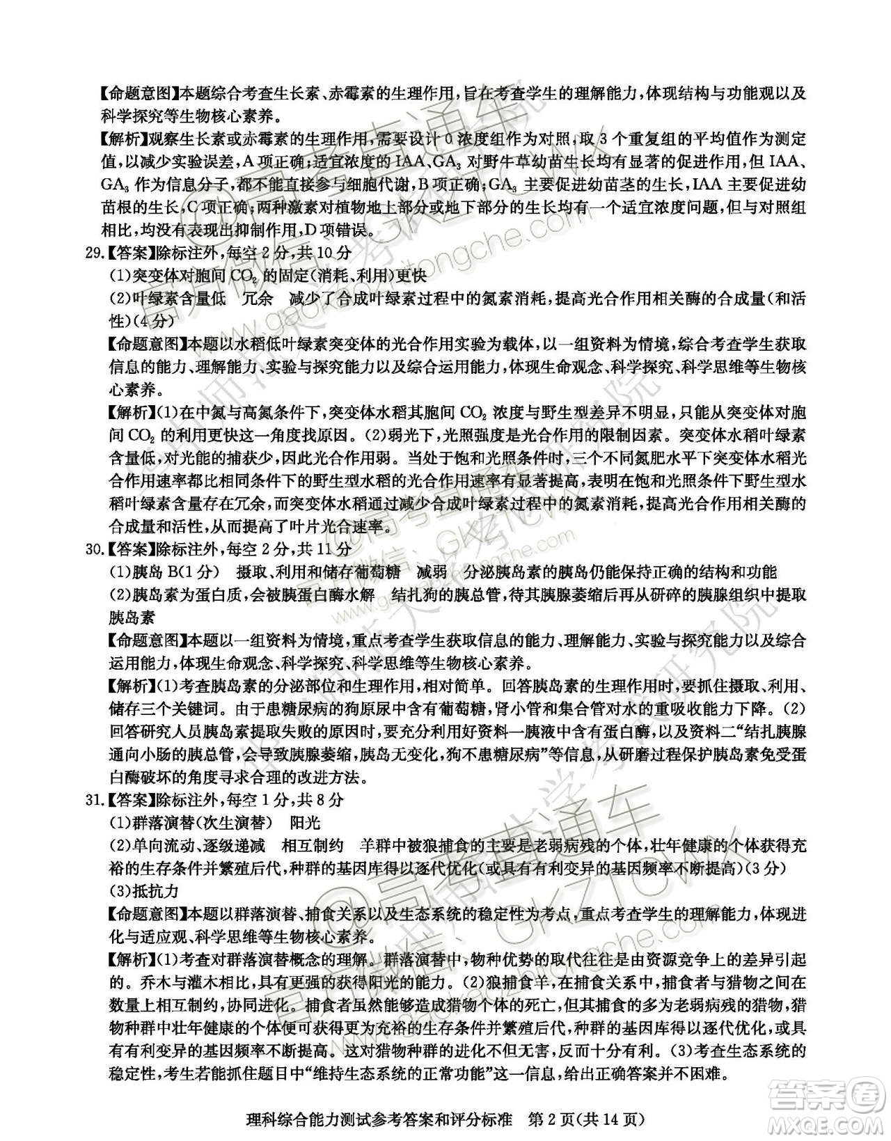 華大新高考聯(lián)盟2020屆高三11月教學(xué)質(zhì)量測評理科綜合試題及答案