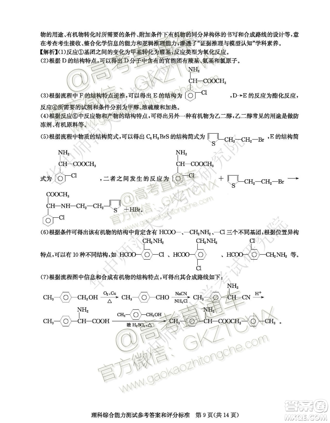 華大新高考聯(lián)盟2020屆高三11月教學(xué)質(zhì)量測評理科綜合試題及答案