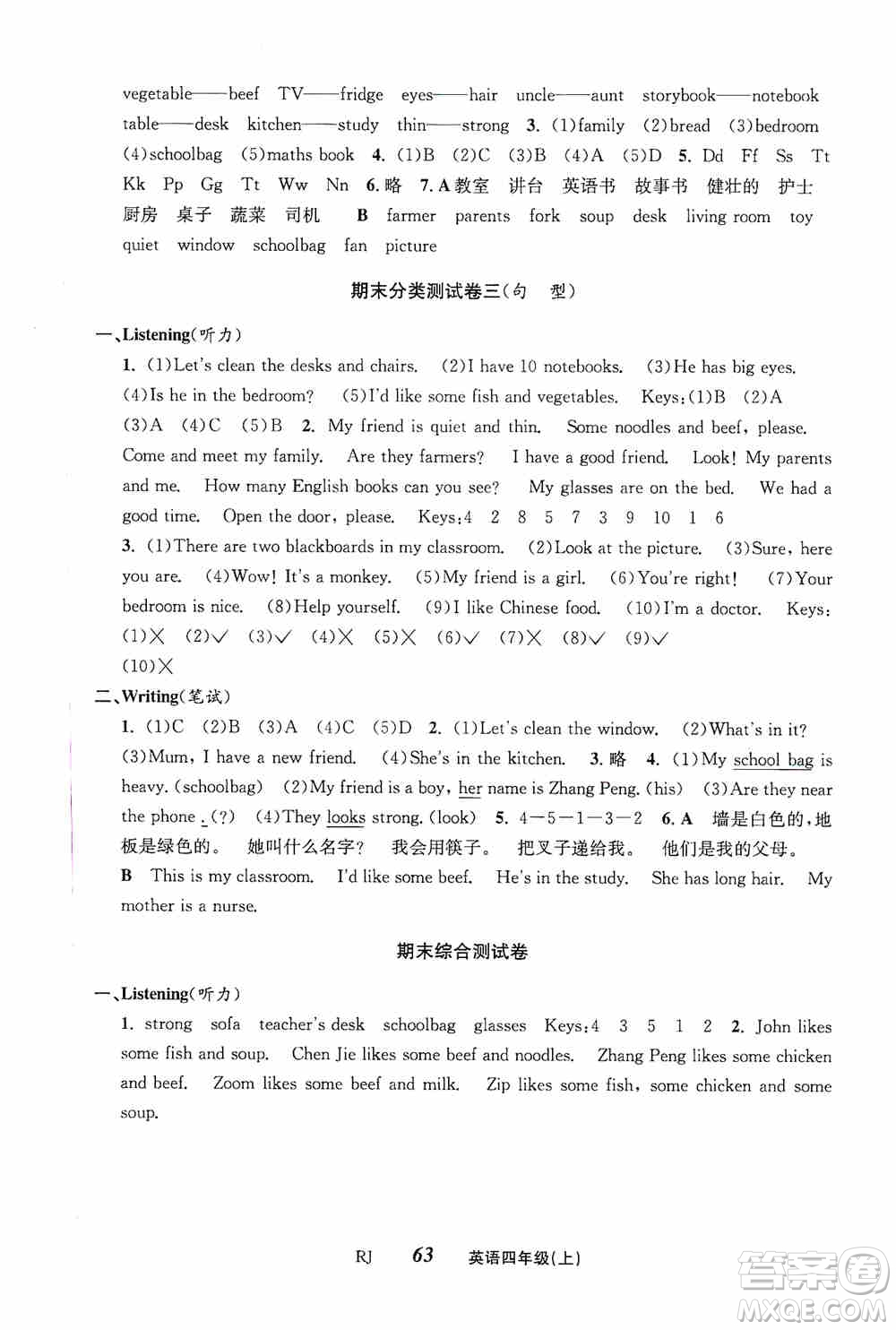 云南科技出版社2019創(chuàng)新成功學(xué)習(xí)同步導(dǎo)學(xué)英語(yǔ)四年級(jí)上冊(cè)人教版答案