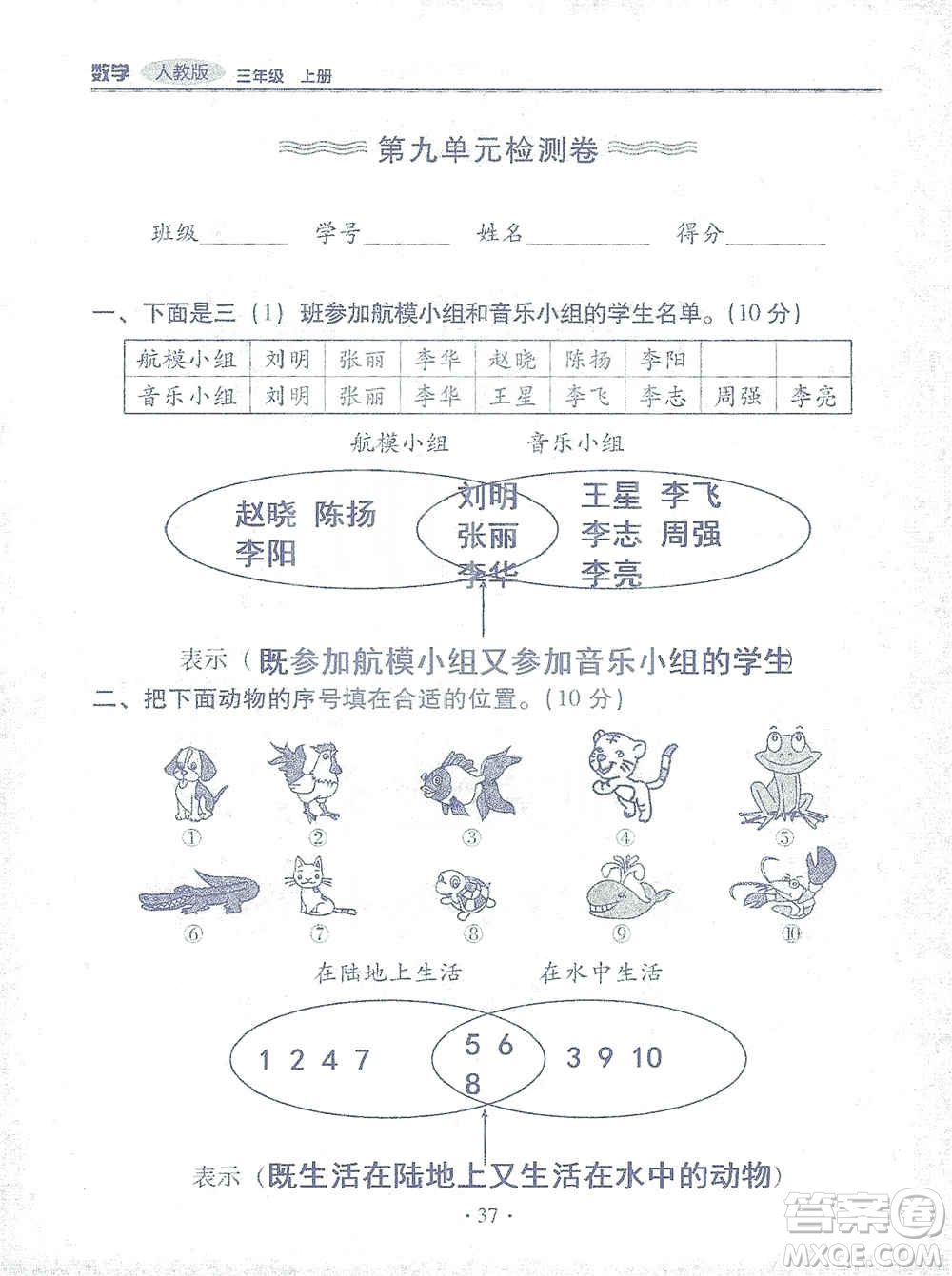 2019云南重點小學核心試卷三年級上冊數(shù)學人教版答案