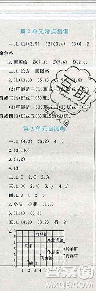 2019年小學(xué)同步考優(yōu)化設(shè)計(jì)小超人作業(yè)本五年級(jí)數(shù)學(xué)上冊(cè)人教版答案