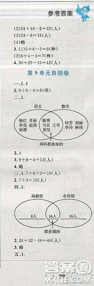 2019年小學同步考優(yōu)化設計小超人作業(yè)本三年級數(shù)學上冊人教版答案