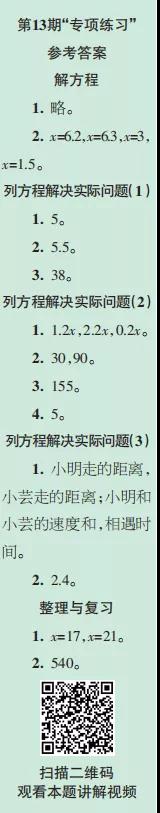 2019-2020時(shí)代學(xué)習(xí)報(bào)數(shù)學(xué)周刊五年級(jí)人教版第13期-第16期答案