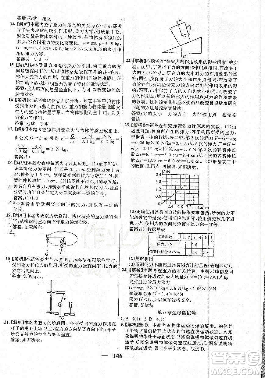 吉林教育出版社2019學(xué)霸刷題王八年級(jí)物理上冊(cè)人教版答案