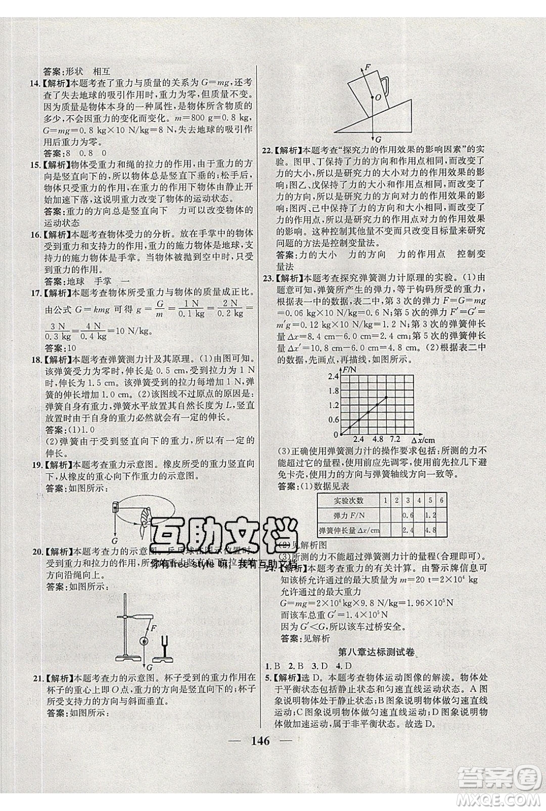 吉林教育出版社2020學(xué)霸刷題王八年級(jí)物理下冊(cè)人教版答案