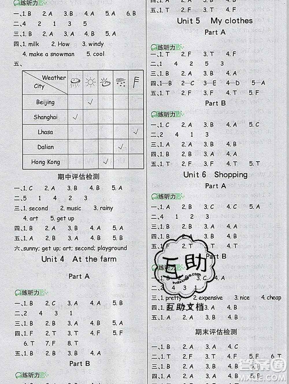 延邊大學(xué)出版社2020新版世紀(jì)金榜金榜小博士四年級(jí)英語下冊(cè)人教版答案