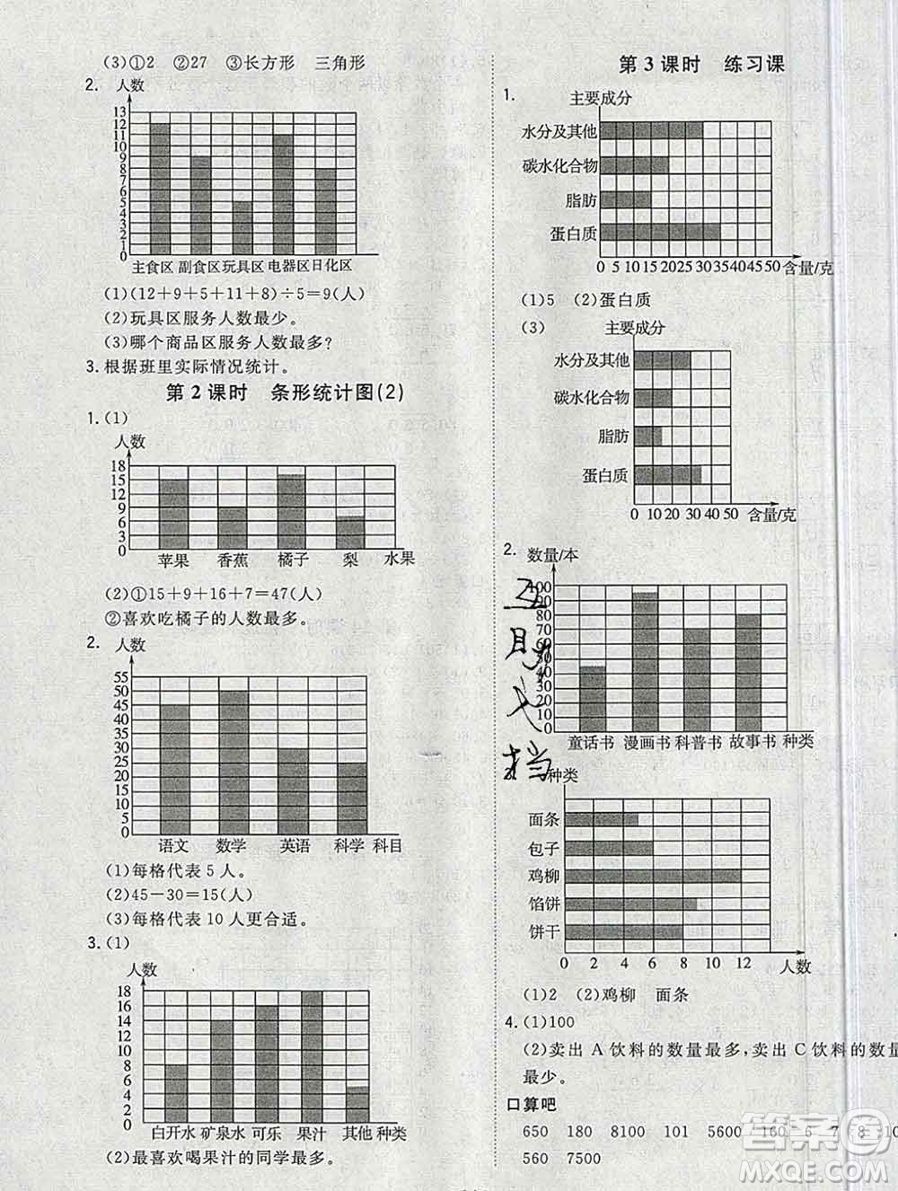 浙江大學出版社2019課時特訓優(yōu)化作業(yè)本四年級數(shù)學上冊人教版答案