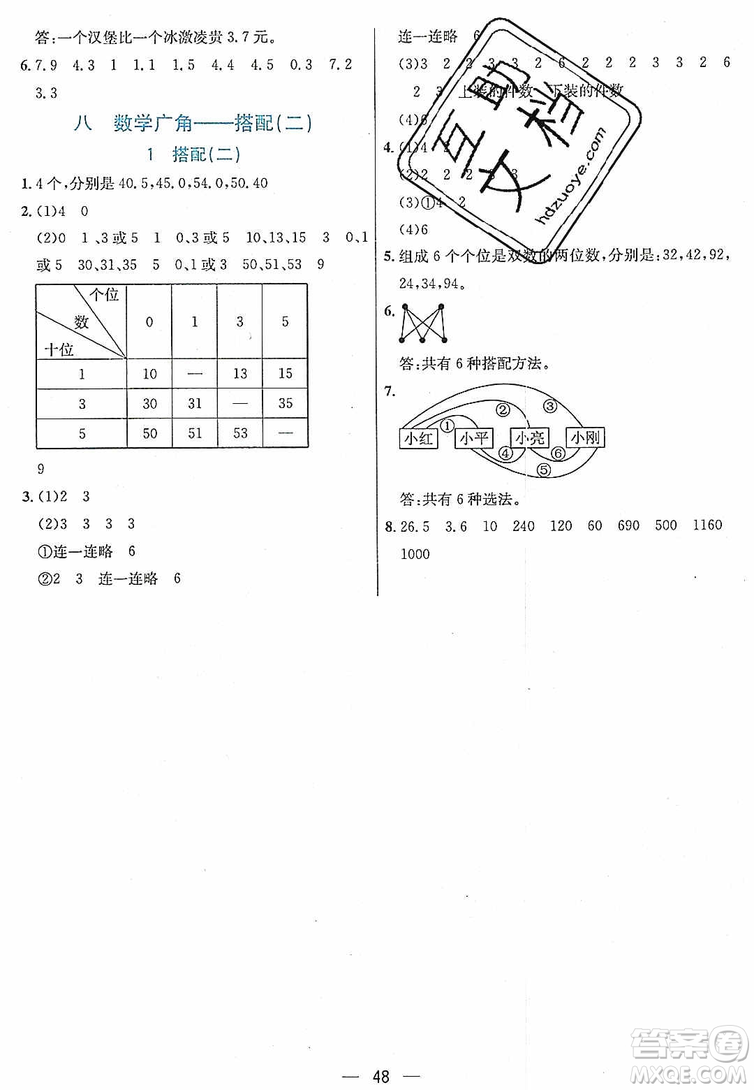 2020年春七彩課堂三年級數(shù)學下冊人教版答案