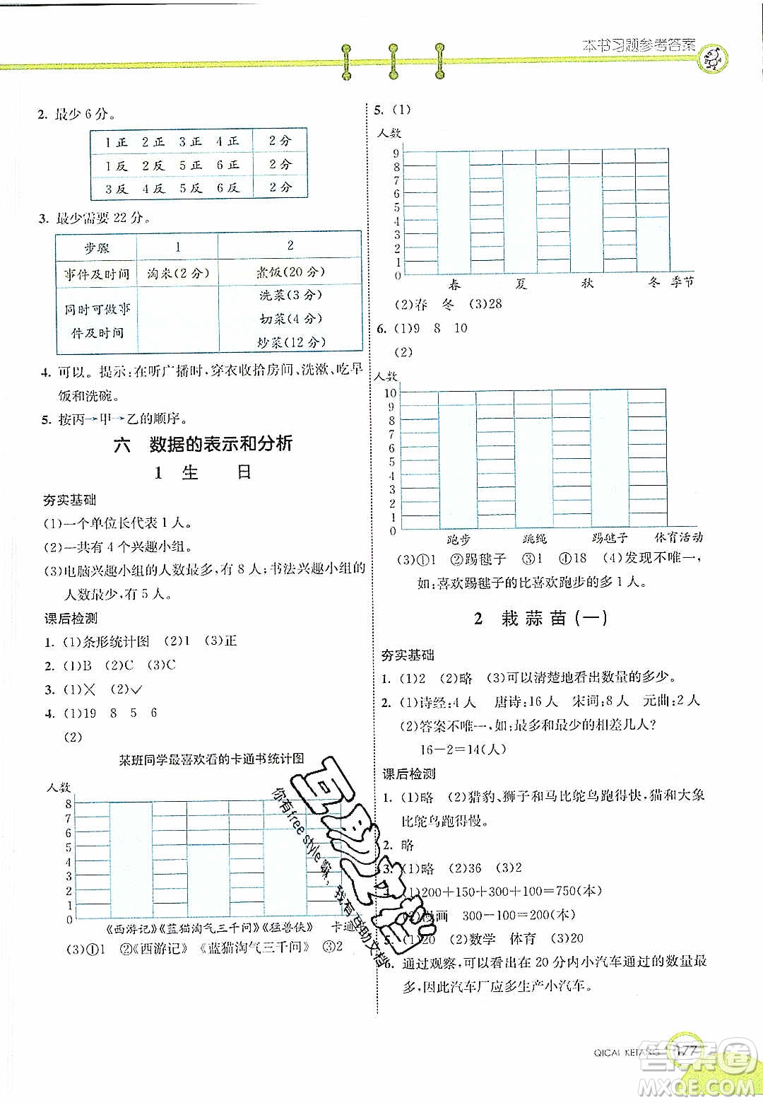 河北教育出版社2020年春七彩課堂四年級數(shù)學(xué)下冊北師大版答案