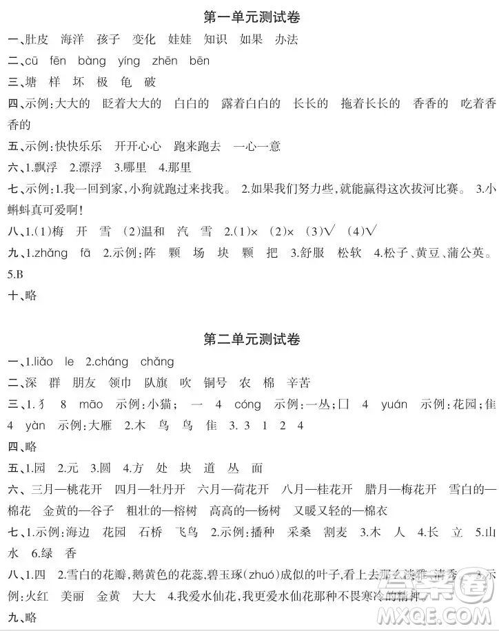 2019-2020時(shí)代學(xué)習(xí)報(bào)語文周刊統(tǒng)編版二年級(jí)上學(xué)期試卷答案