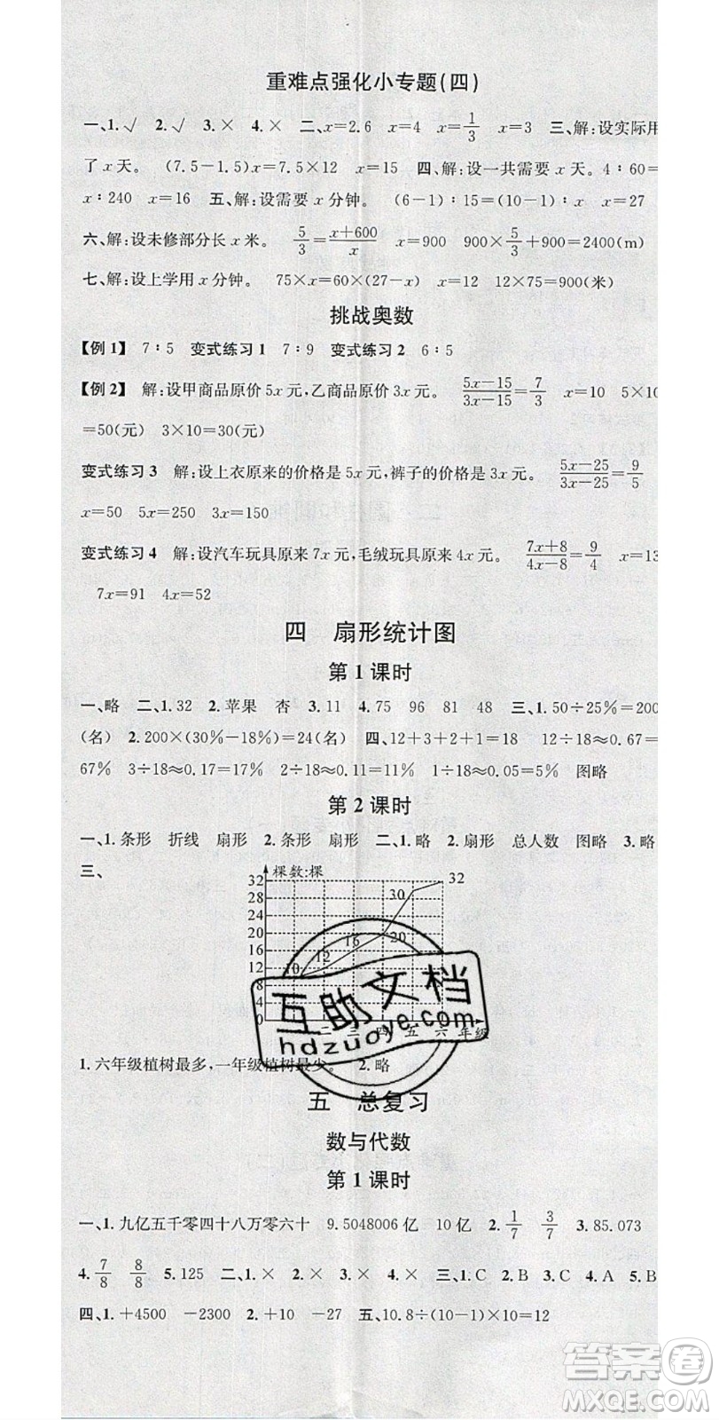 廣東經(jīng)濟(jì)出版社2020年春名校課堂六年級(jí)數(shù)學(xué)下冊(cè)西師大版答案