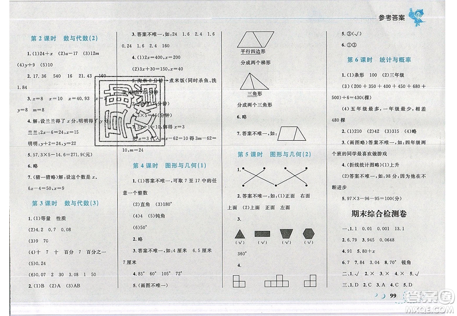 志鴻優(yōu)化系列叢書2020春小學(xué)學(xué)考優(yōu)化設(shè)計(jì)小超人作業(yè)本數(shù)學(xué)四年級(jí)下冊(cè)北師大版答案