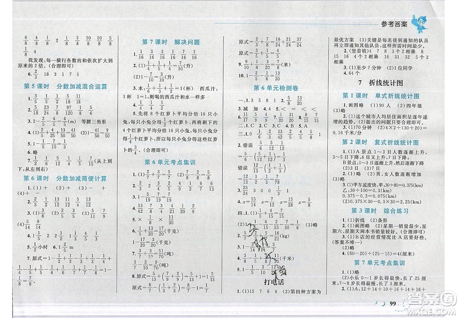 2020春小學(xué)學(xué)考優(yōu)化設(shè)計(jì)小超人作業(yè)本數(shù)學(xué)五年級(jí)下冊(cè)人教版答案