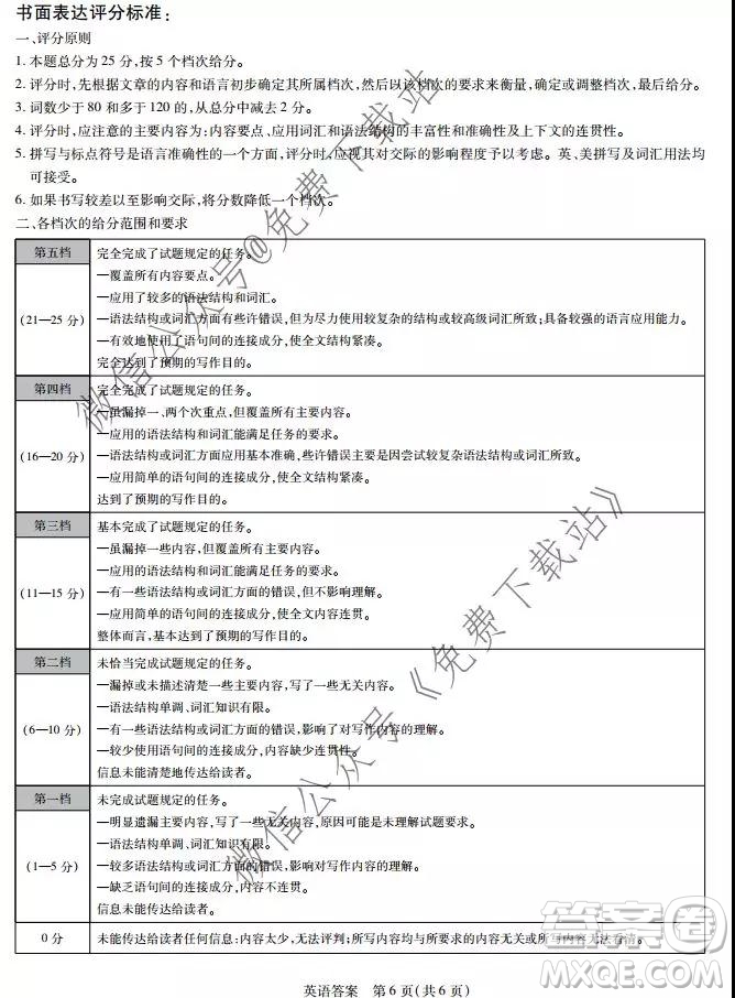 大教育全國(guó)名校聯(lián)盟2020屆高三質(zhì)量檢測(cè)第一次聯(lián)考英語(yǔ)答案