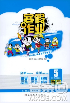 湖南教育出版社2020年寒假作業(yè)5年級數(shù)學(xué)參考答案