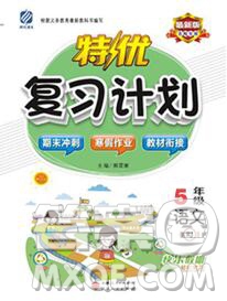 2020年特優(yōu)復習計劃期末沖刺寒假作業(yè)教材銜接五年級語文人教版答案