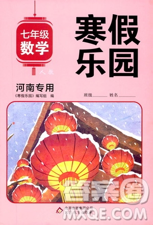 北京教育出版社2020寒假樂園七年級數(shù)學人教版河南專用答案