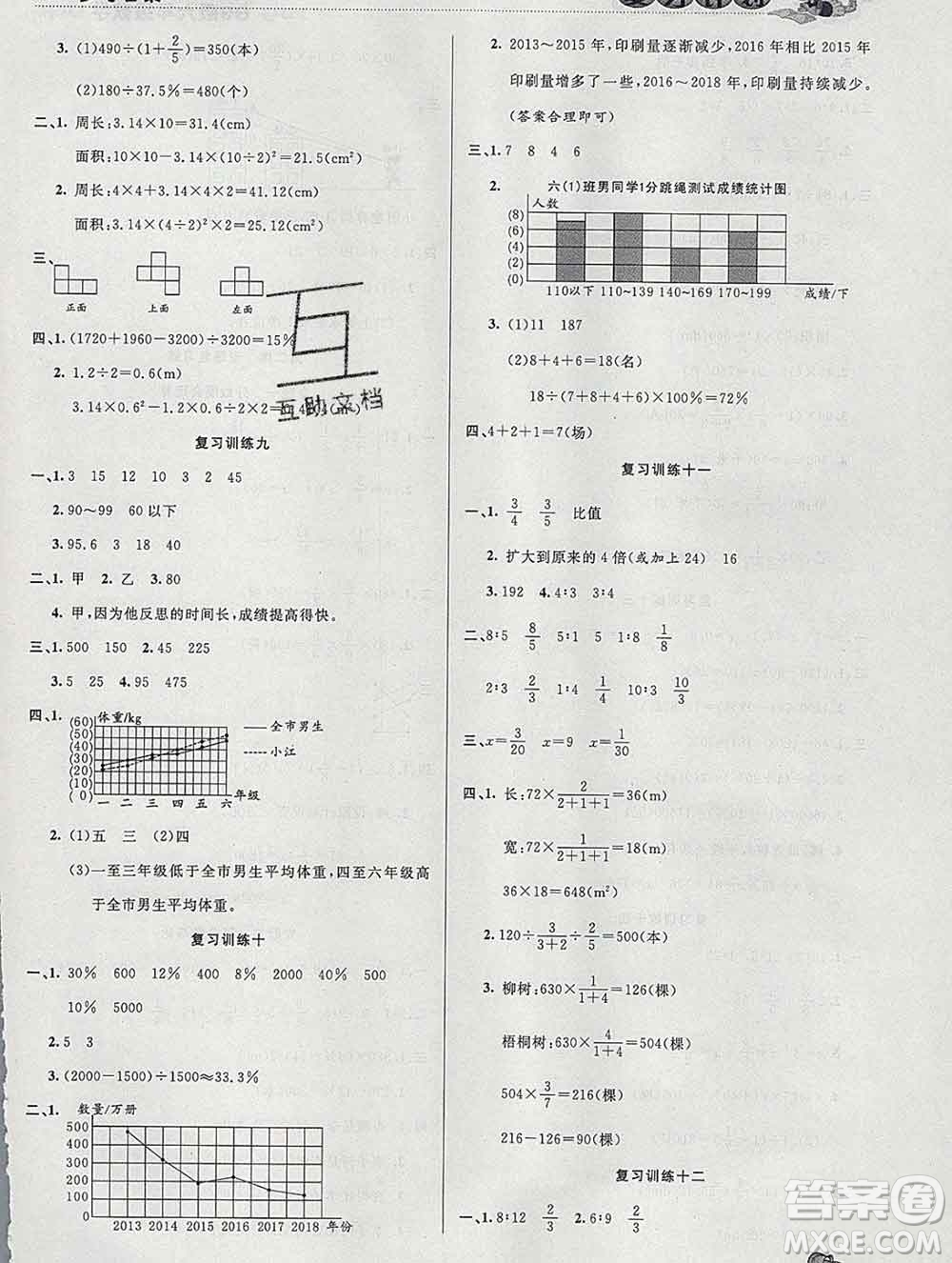 2020年品至教育假期復(fù)習(xí)計劃寒假銜接六年級數(shù)學(xué)北師版答案