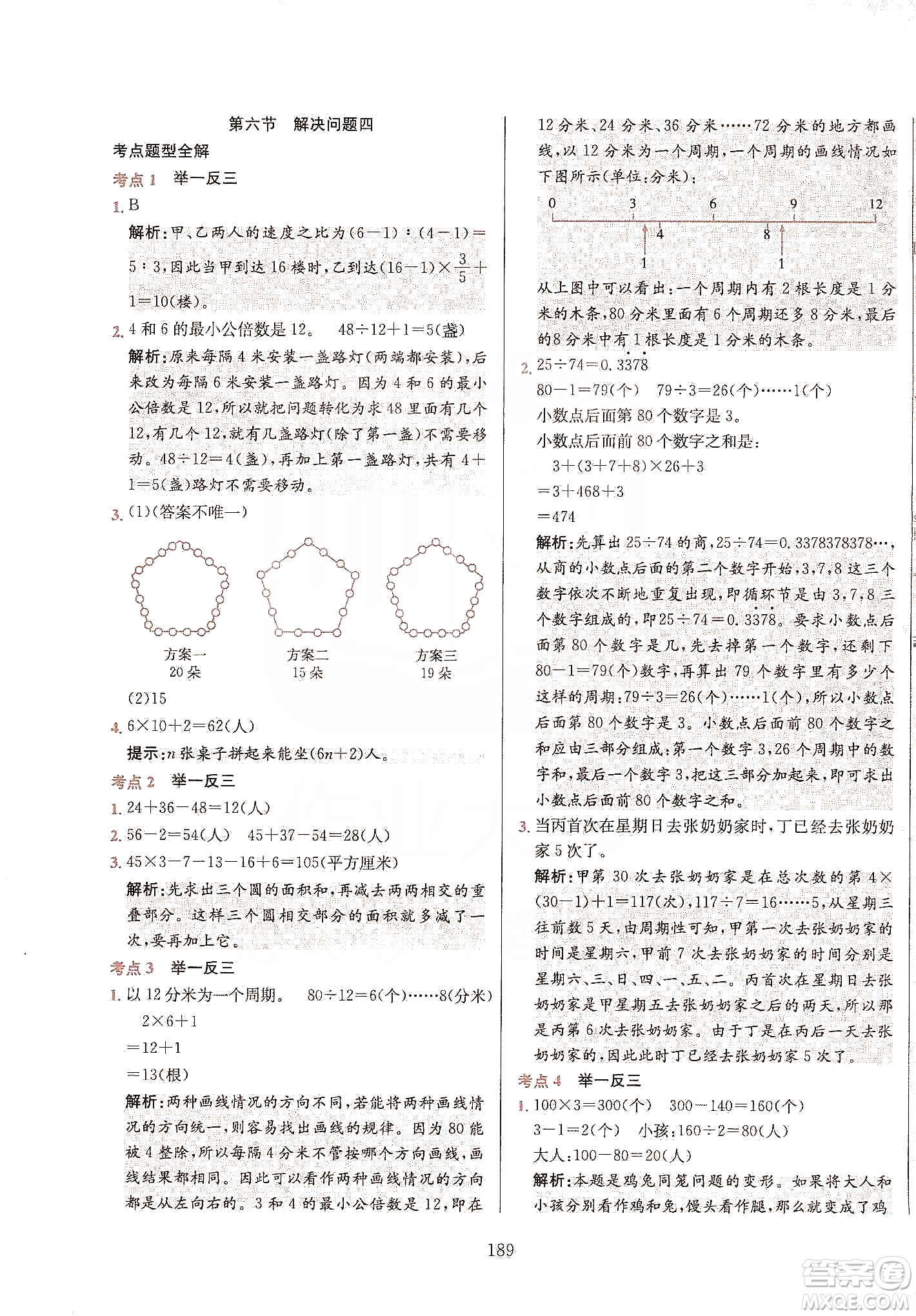 薛金星2020小升初畢業(yè)總復(fù)習(xí)全解數(shù)學(xué)通用版答案