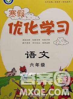 中國(guó)和平出版社2020年藍(lán)天教育寒假優(yōu)化學(xué)習(xí)六年級(jí)語(yǔ)文答案