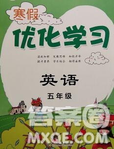 中國和平出版社2020年藍(lán)天教育寒假優(yōu)化學(xué)習(xí)五年級(jí)英語答案