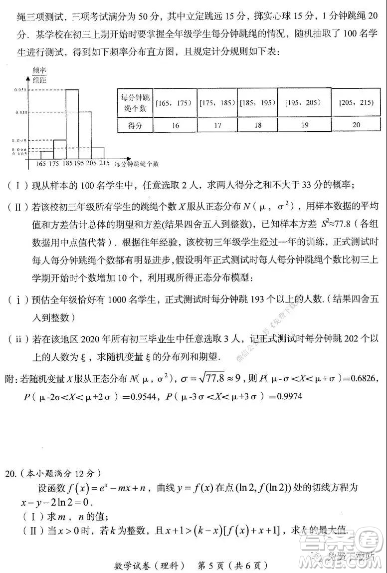 2020年茂名市高三級(jí)第一次綜合測(cè)試?yán)砜茢?shù)學(xué)試題及答案