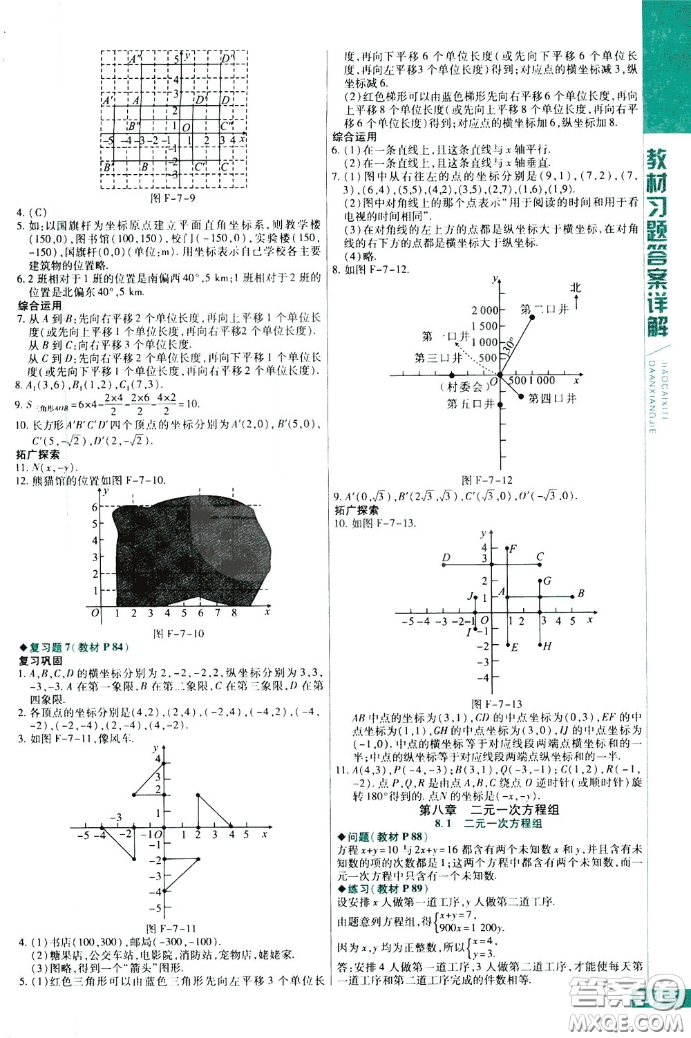 2020年萬(wàn)向思維倍速學(xué)習(xí)法七年級(jí)數(shù)學(xué)下人教版參考答案