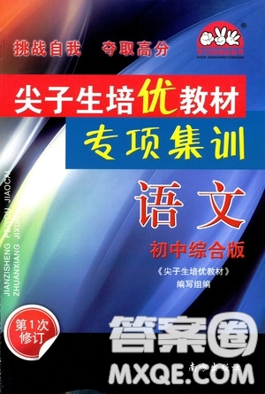 南方出版社2020年尖子生培優(yōu)教材專項集訓(xùn)語文初中綜合版參考答案