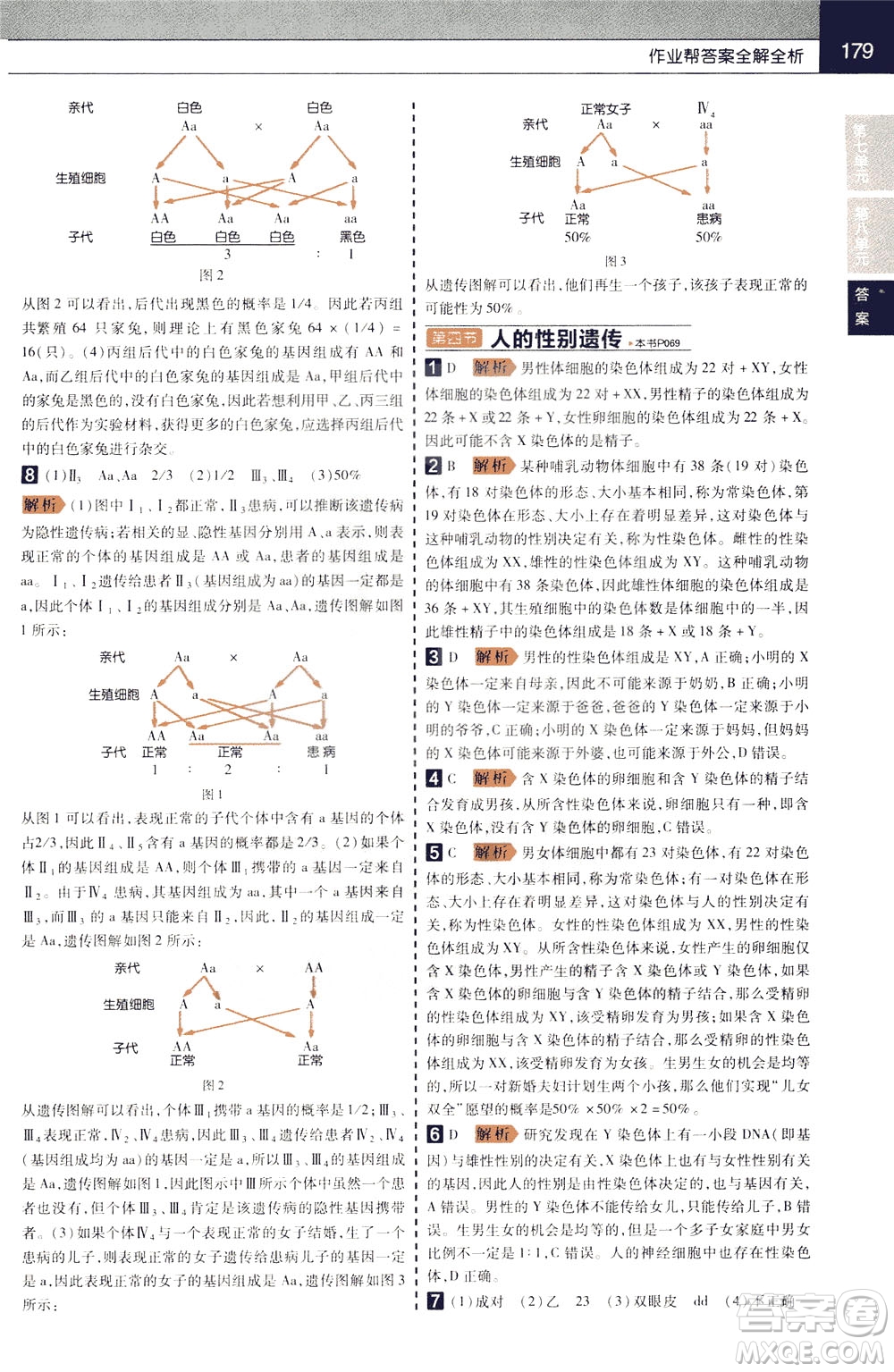 2020年教材幫初中生物八年級下冊RJ人教版參考答案