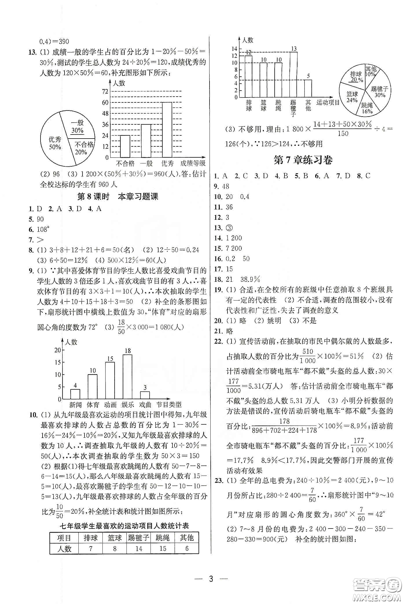 南京大學(xué)出版社2020提優(yōu)訓(xùn)練課課練八年級(jí)數(shù)學(xué)下冊(cè)課標(biāo)江蘇版答案