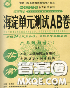 2020年非常海淀單元測試AB卷六年級數(shù)學下冊蘇教版答案