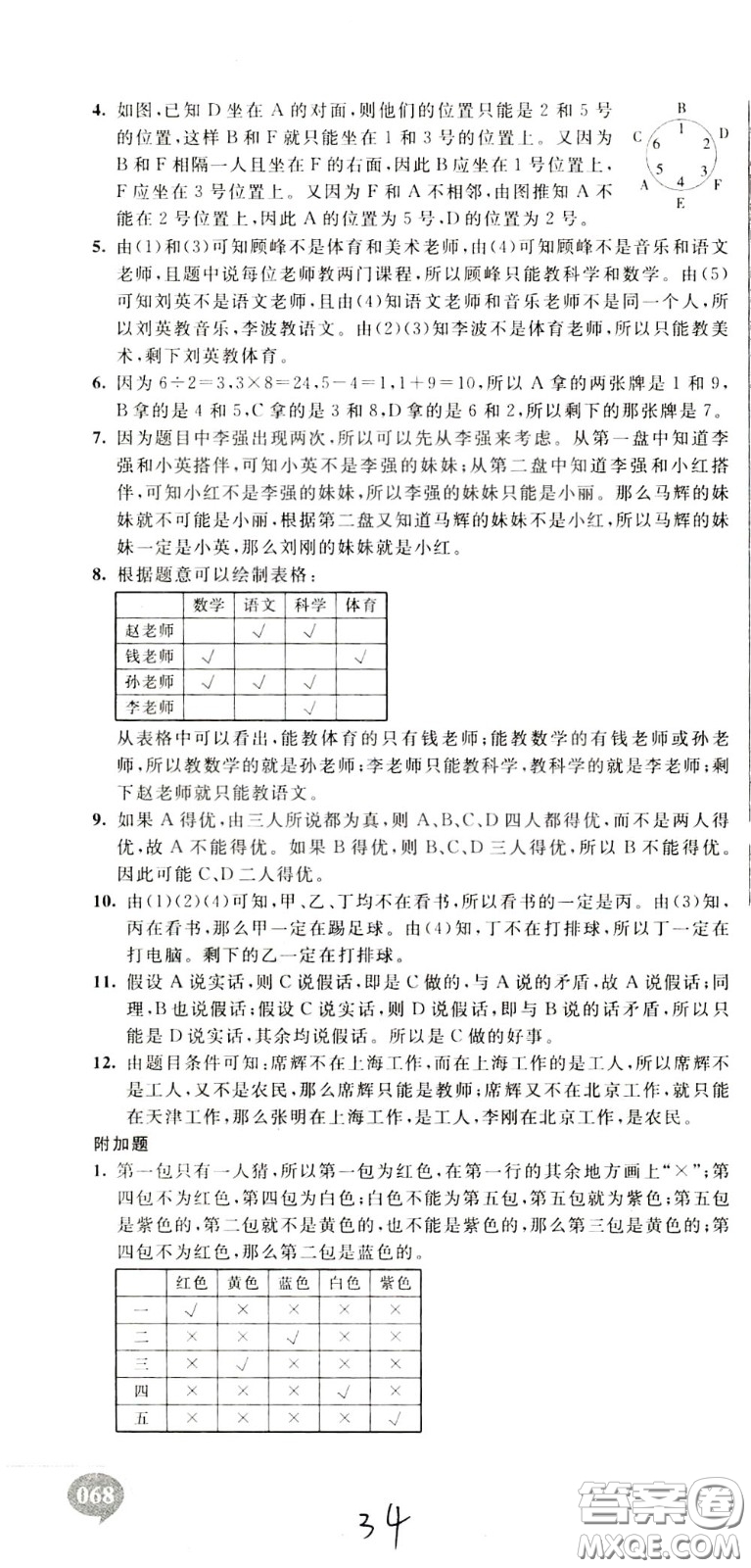 2020年小學(xué)奧數(shù)典型題舉一反三沖刺100分測(cè)評(píng)卷五年級(jí)參考答案