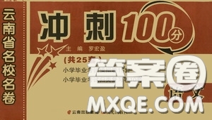 2020年云南省名校名卷小學(xué)畢業(yè)沖刺100分語(yǔ)文參考答案