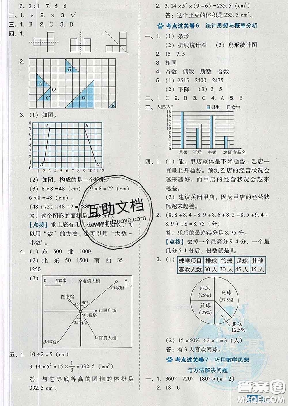 吉林教育出版社2020春季榮德基好卷六年級數(shù)學(xué)下冊人教版答案