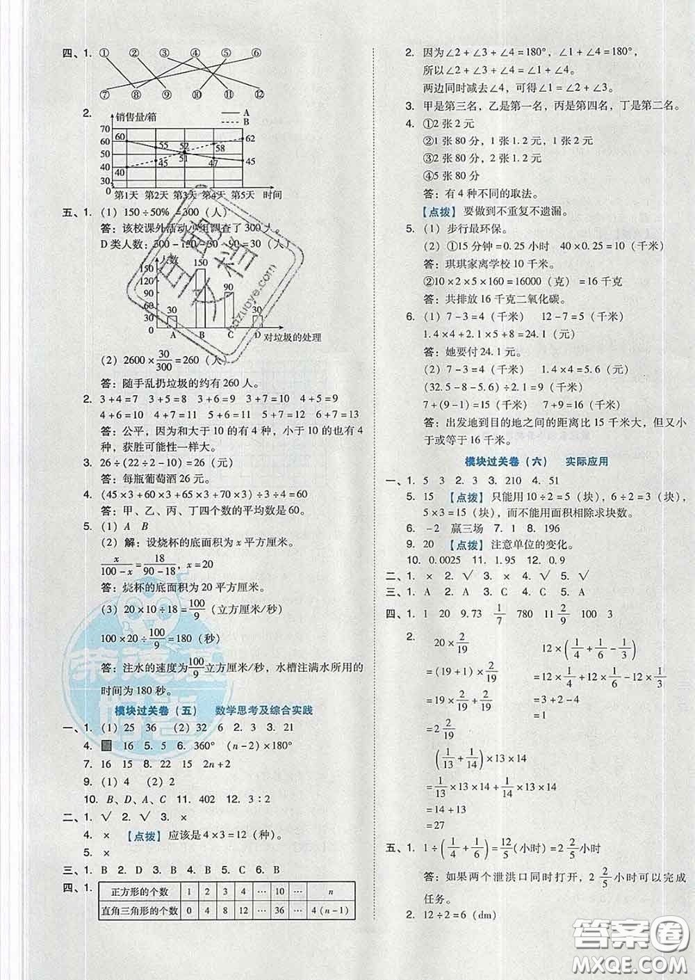 吉林教育出版社2020春季榮德基好卷六年級數(shù)學(xué)下冊人教版答案