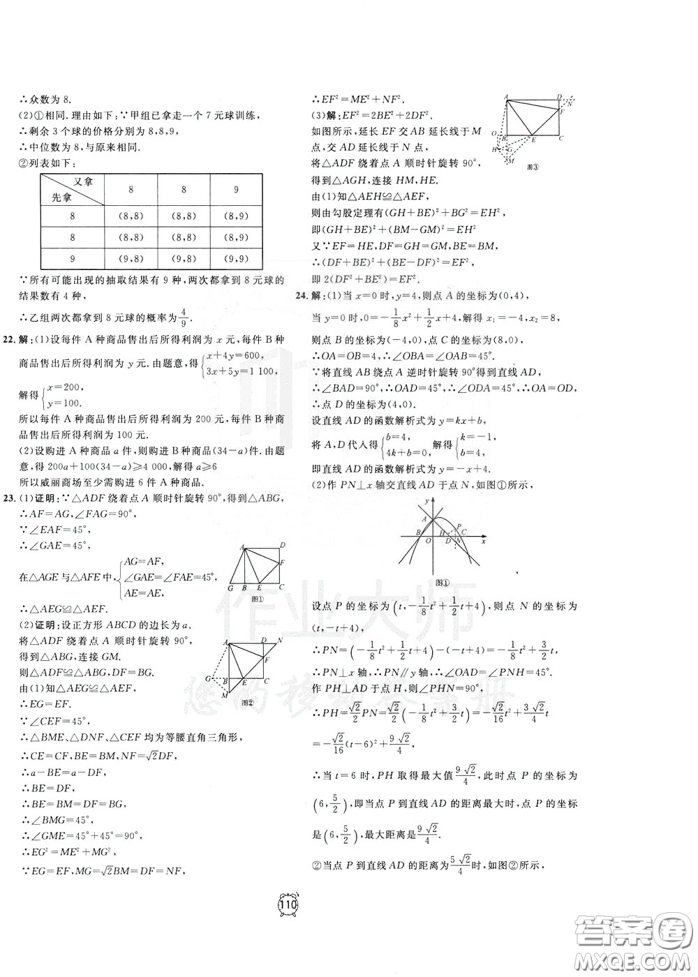 上海大學出版社2020年過關沖刺100分數學九年級下冊R版人教版參考答案