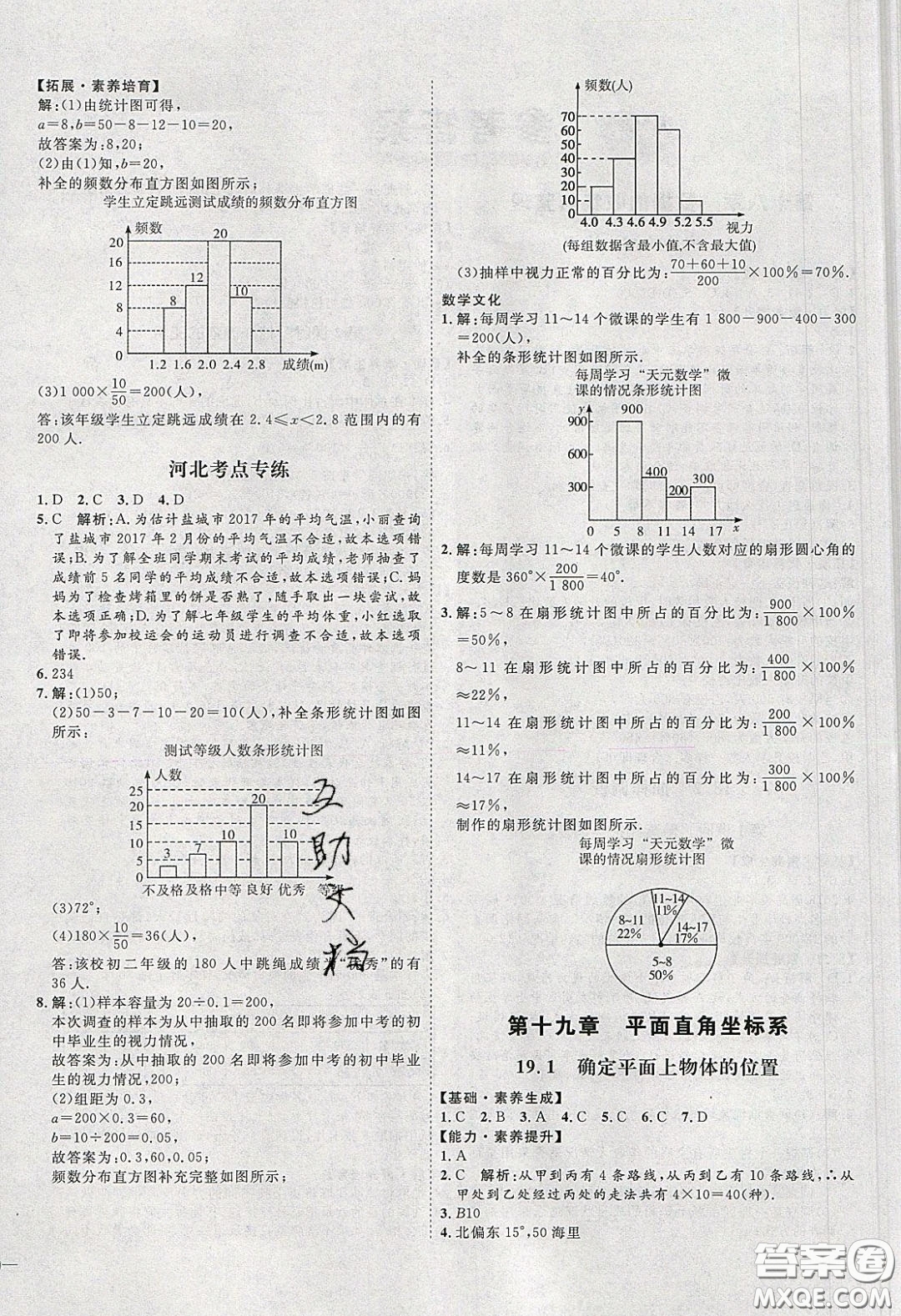 2020春優(yōu)加學(xué)案課時(shí)通八年級(jí)數(shù)學(xué)下冊(cè)N版河北專(zhuān)用答案