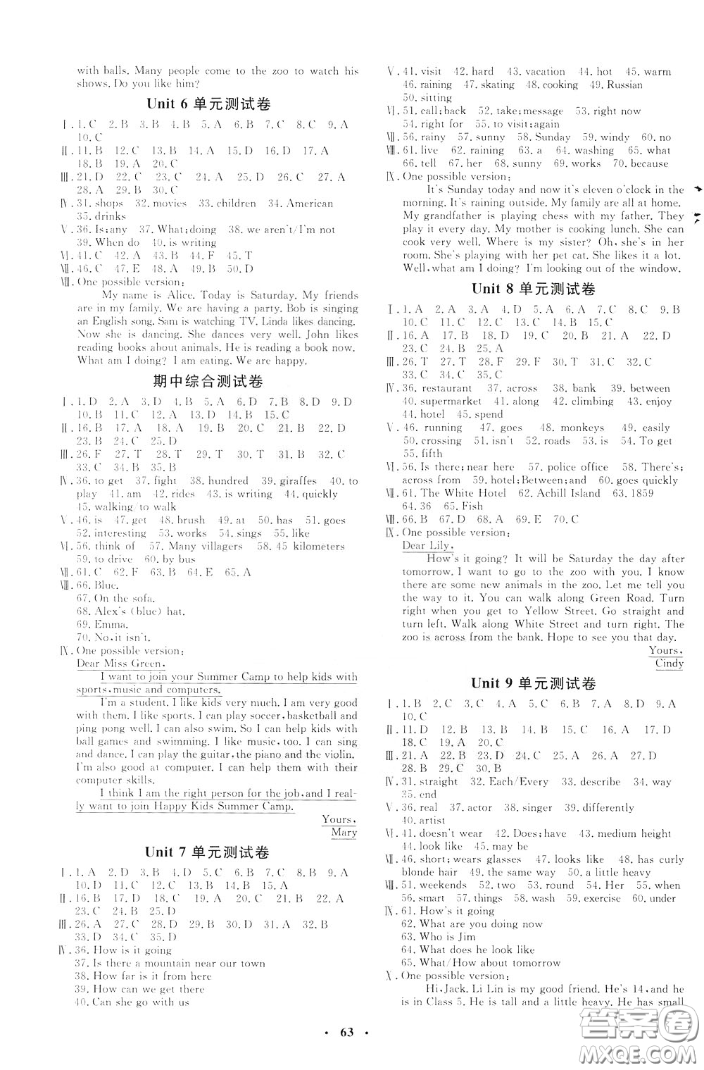 鐘書金牌2020年非常1+1完全題練七年級下冊英語R版人教版參考答案