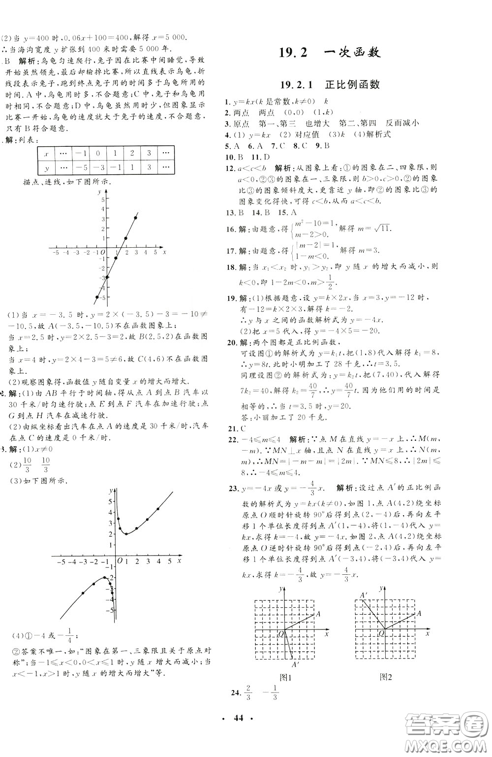 鐘書金牌2020年非常1+1完全題練八年級下冊數(shù)學(xué)R版人教版參考答案