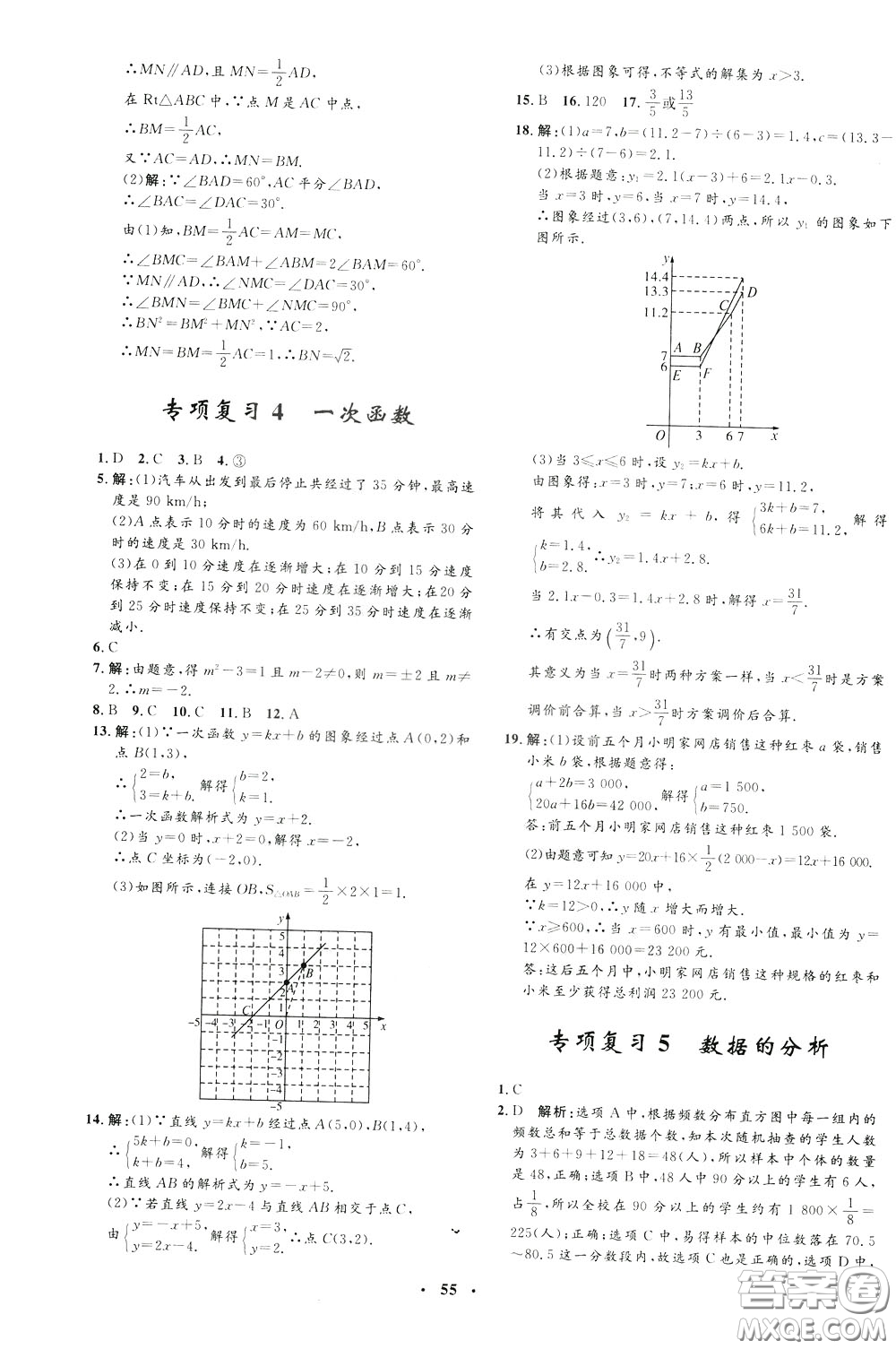 鐘書金牌2020年非常1+1完全題練八年級下冊數(shù)學(xué)R版人教版參考答案