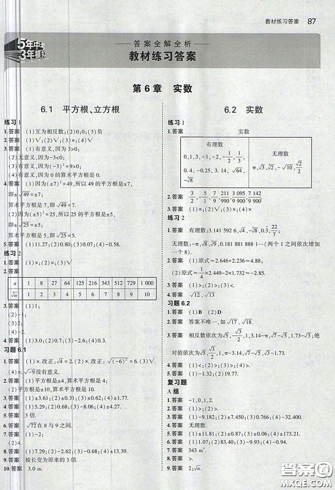 上?？茖W(xué)技術(shù)出版社2020義務(wù)教育教科書七年級數(shù)學(xué)下冊滬教版教材習(xí)題答案