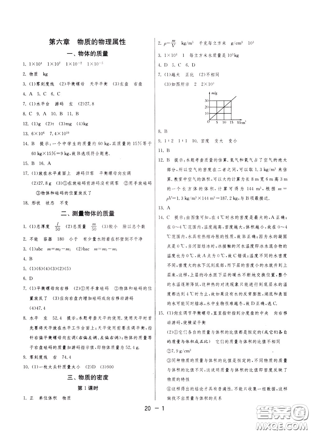 2020升級版1課3練單元達(dá)標(biāo)測試物理八年級下冊JSKJ江蘇科教版參考答案